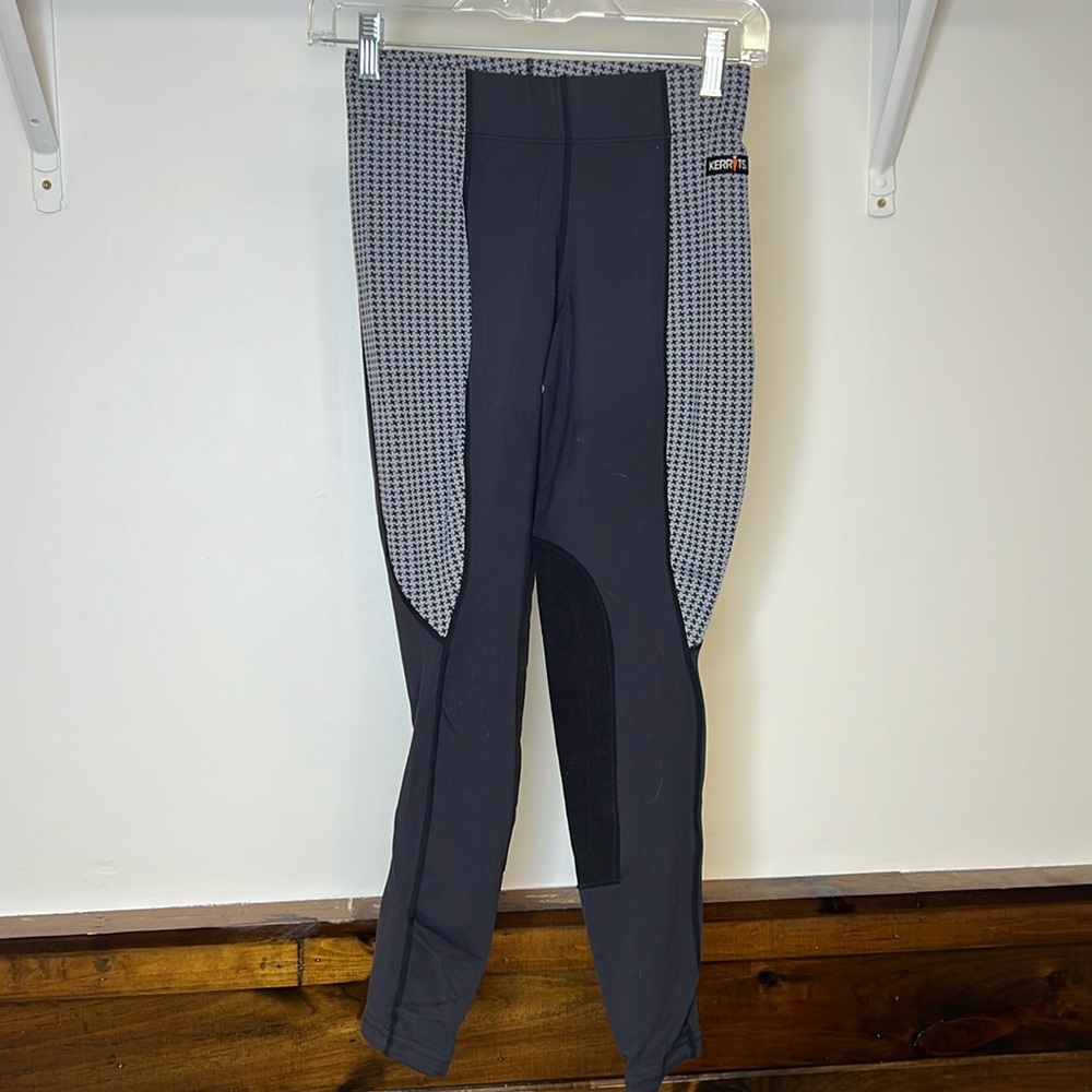 Kerrits Black & Gray Houndstooth Equestrian Pants- S‎